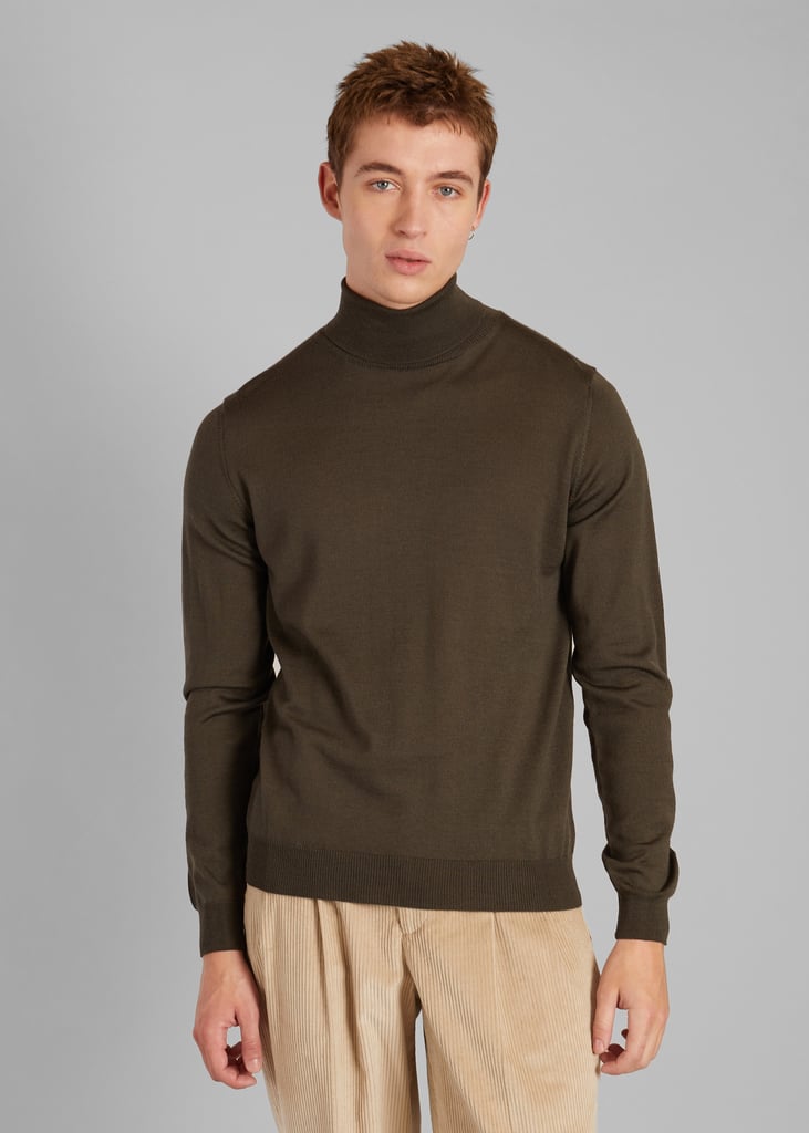 l'exception Pull col roulé en laine mérinos Khaki L'Exception Paris
