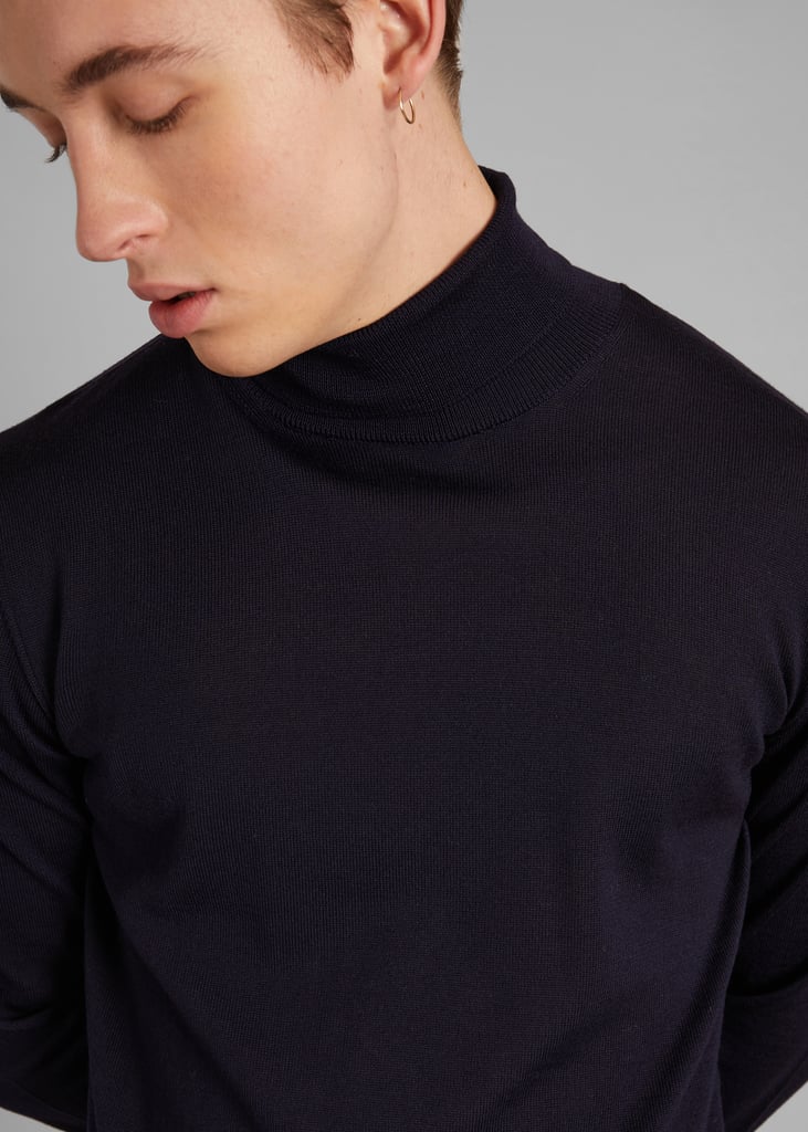 L'exception Pull Col Roulé Mérinos Bleu Marine L'Exception Paris