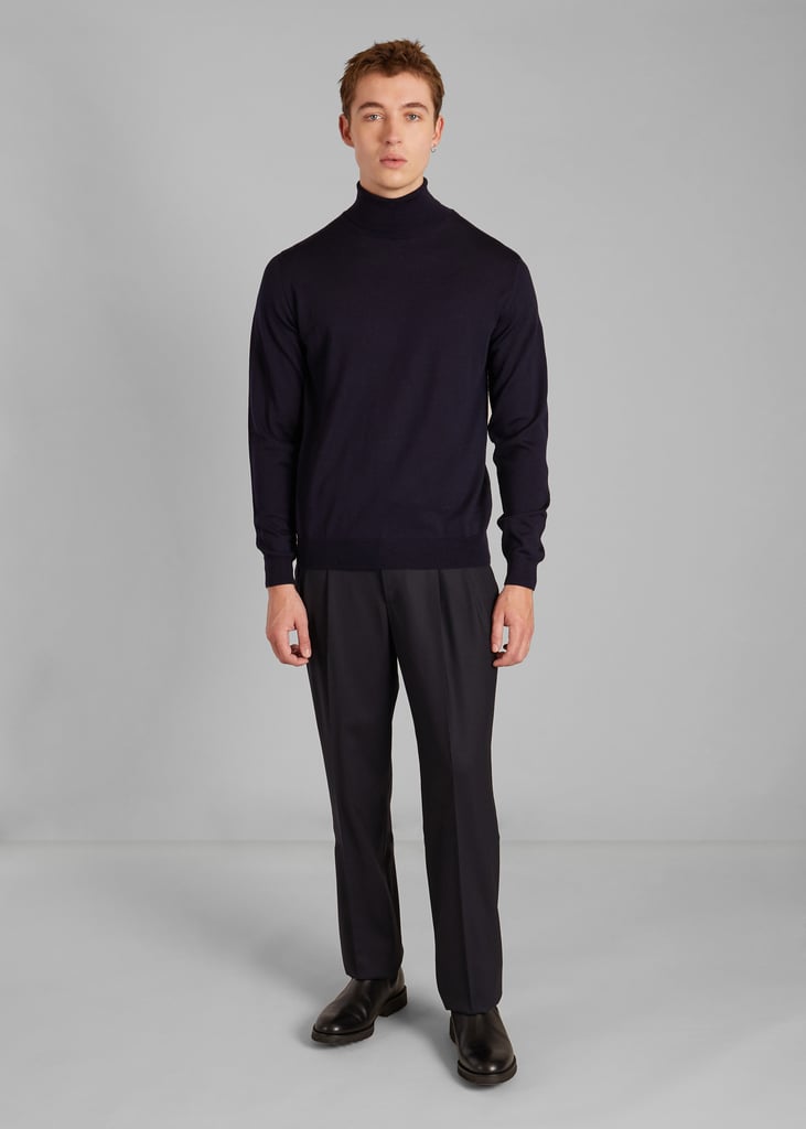 l'exception Pull Col Roulé Mérinos Bleu Marine L'Exception Paris