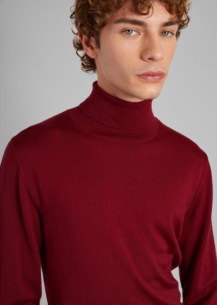 L'exception Pull Col Roulé Mérinos Bordeaux L'Exception Paris