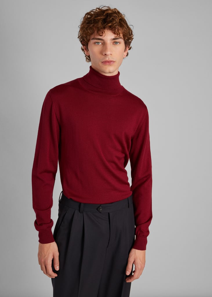 l'exception Pull Col Roulé Mérinos Bordeaux L'Exception Paris