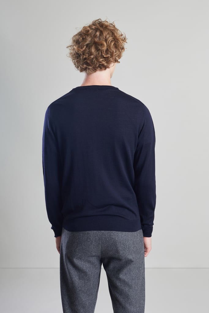 L'exception Pull Col V Mérinos Bleu Marine L'Exception Paris