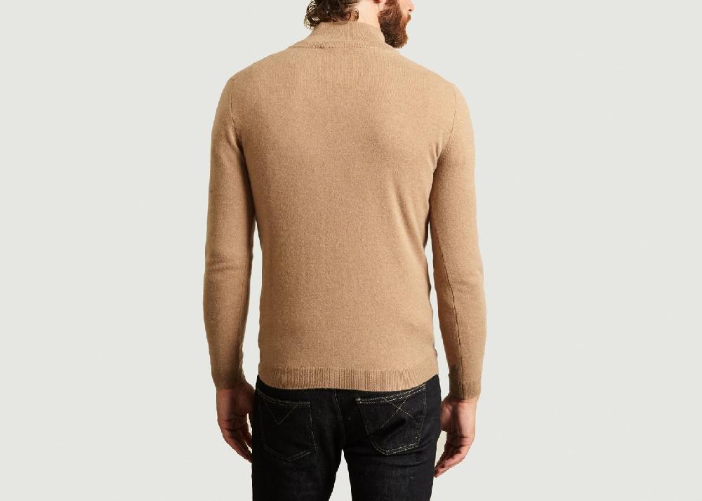 L'exception Pull Col Zippé Cachemire Blaise Camel Maison Montagut