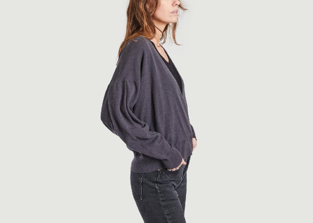 L'exception Pull Dewalt Façon Cache Cœur Anthracite IRO Paris