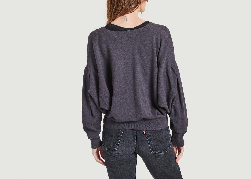 L'exception Pull Dewalt Façon Cache Cœur Anthracite IRO Paris