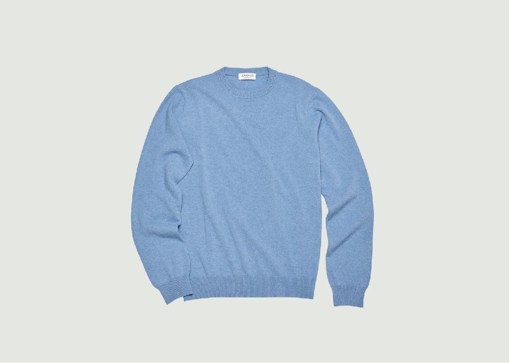 l'exception Pull en Cachemire et Laine Mérinos Bleu Clair L'Exception Paris