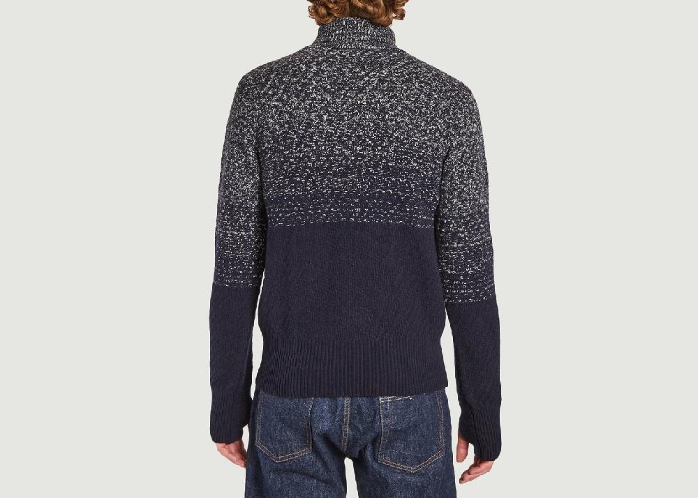 L'exception Pull En Laine Extrafine Col Roulé Talbot Bleu Marine Oliver Spencer