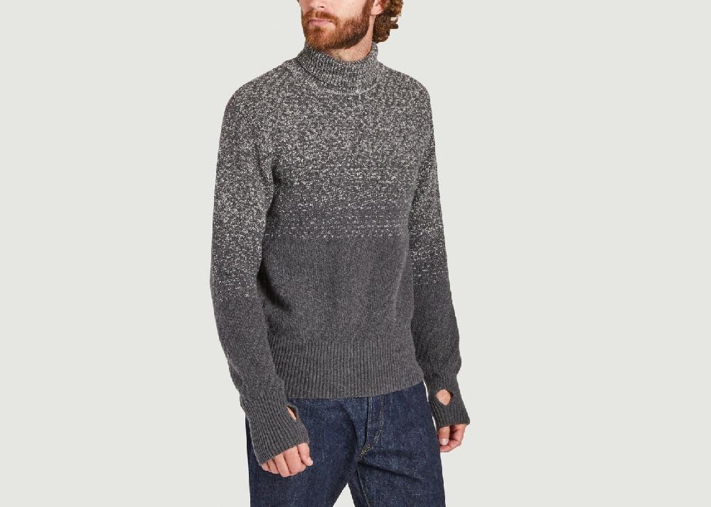 L'exception Pull En Laine Extrafine Col Roulé Talbot Gris Oliver Spencer