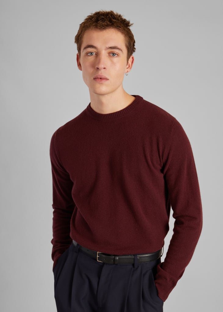 l'exception Pull en laine merinos et cachemire Bordeaux L'Exception Paris