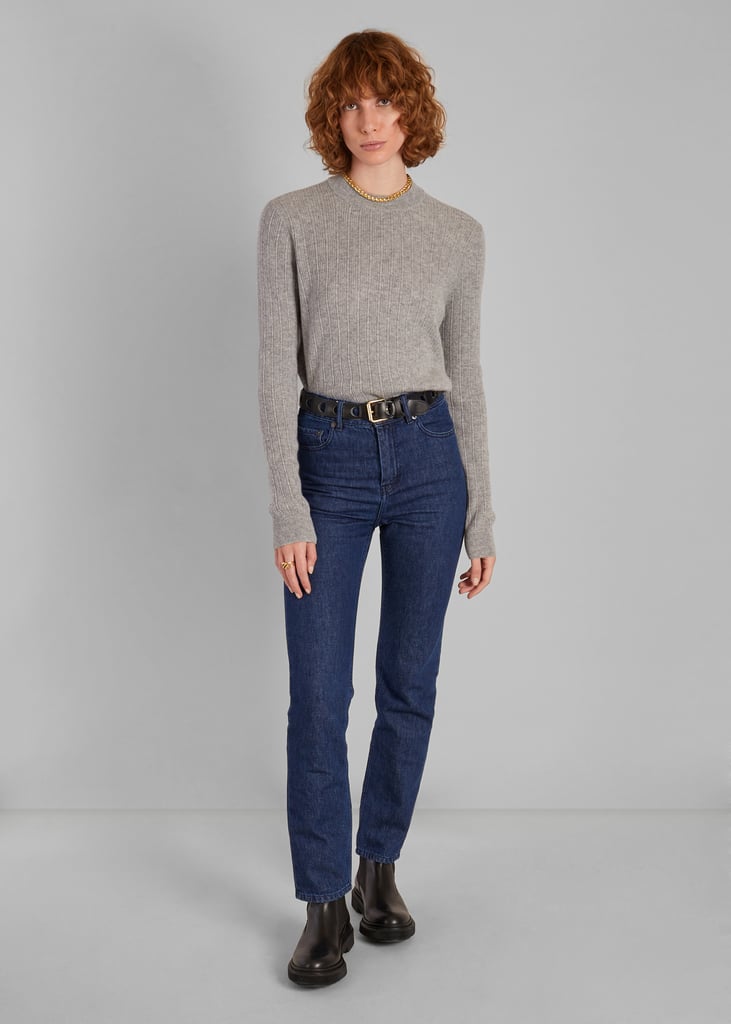 L'exception Pull En Laine Rainurée Mérinos Extrafine Gris Léger L'Exception Paris