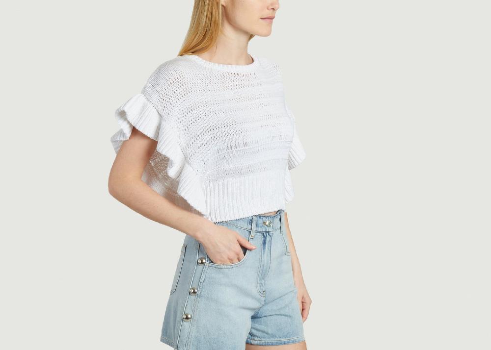 L'exception Pull En Maille Croisée Ouzna Blanc IRO Paris