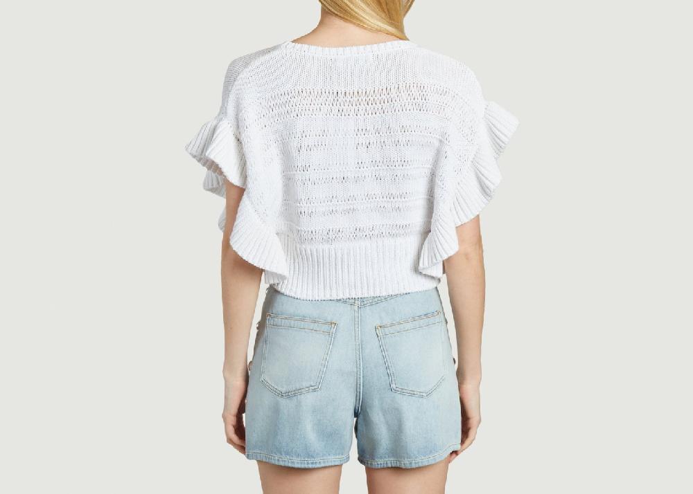 L'exception Pull En Maille Croisée Ouzna Blanc IRO Paris