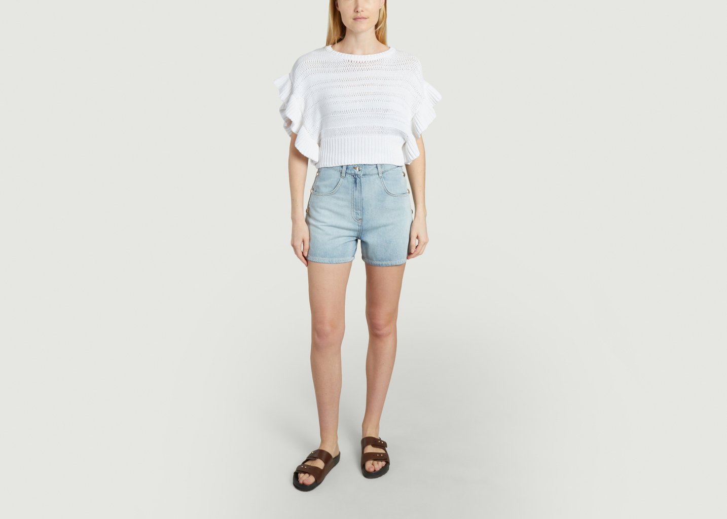 L'exception Pull En Maille Croisée Ouzna Blanc IRO Paris