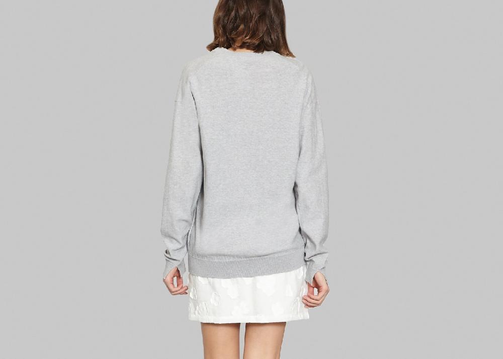L'exception Pull Intarsia Garçon Manqué Gris Sonia By Sonia Rykiel