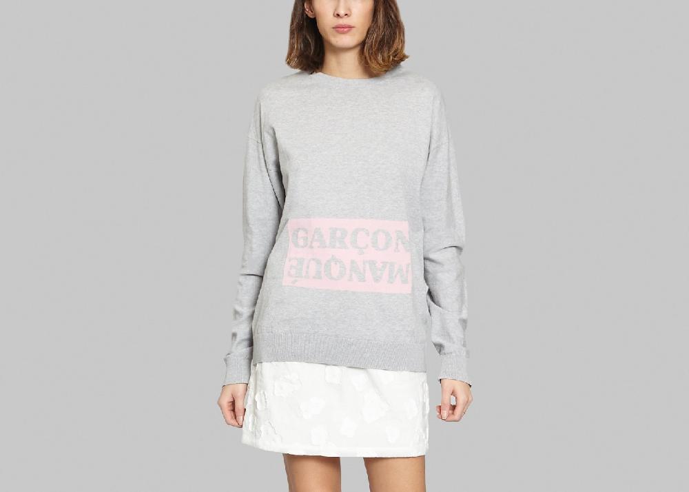 l'exception Pull Intarsia Garçon Manqué Gris Sonia By Sonia Rykiel