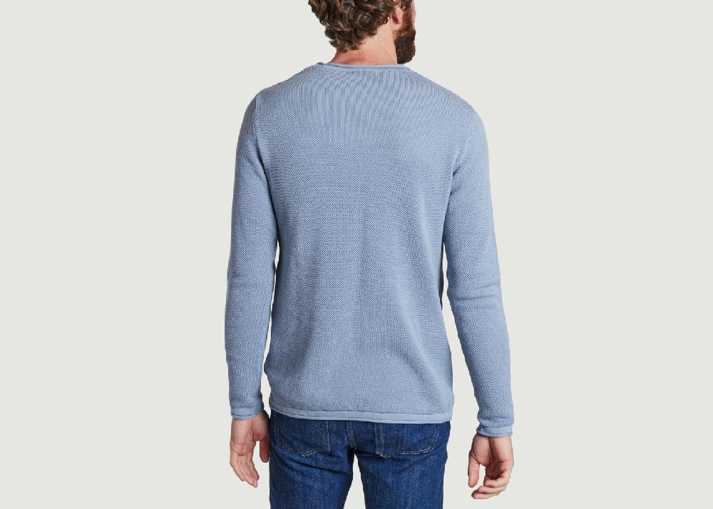 L'exception Pull Léger En Coton Bio Bleu Knowledge Cotton Apparel