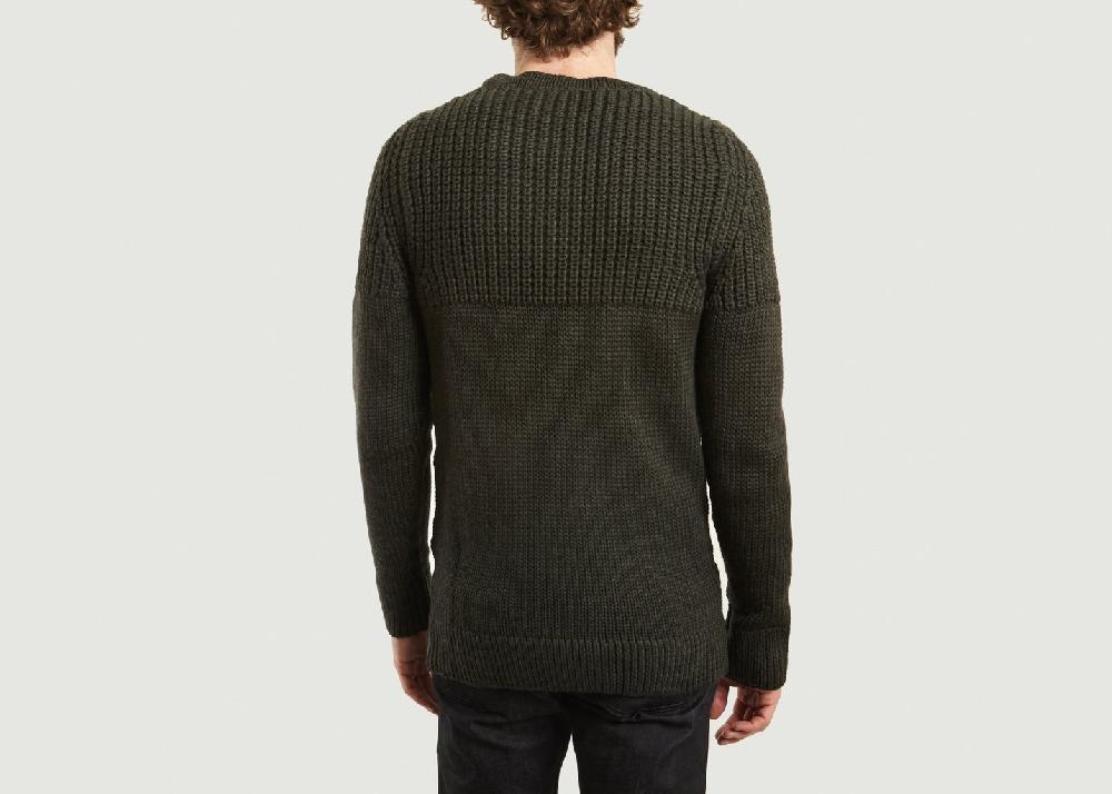 L'exception Pull Mérinos Dark Olive Vert Foncé M.X Maxime Simoëns