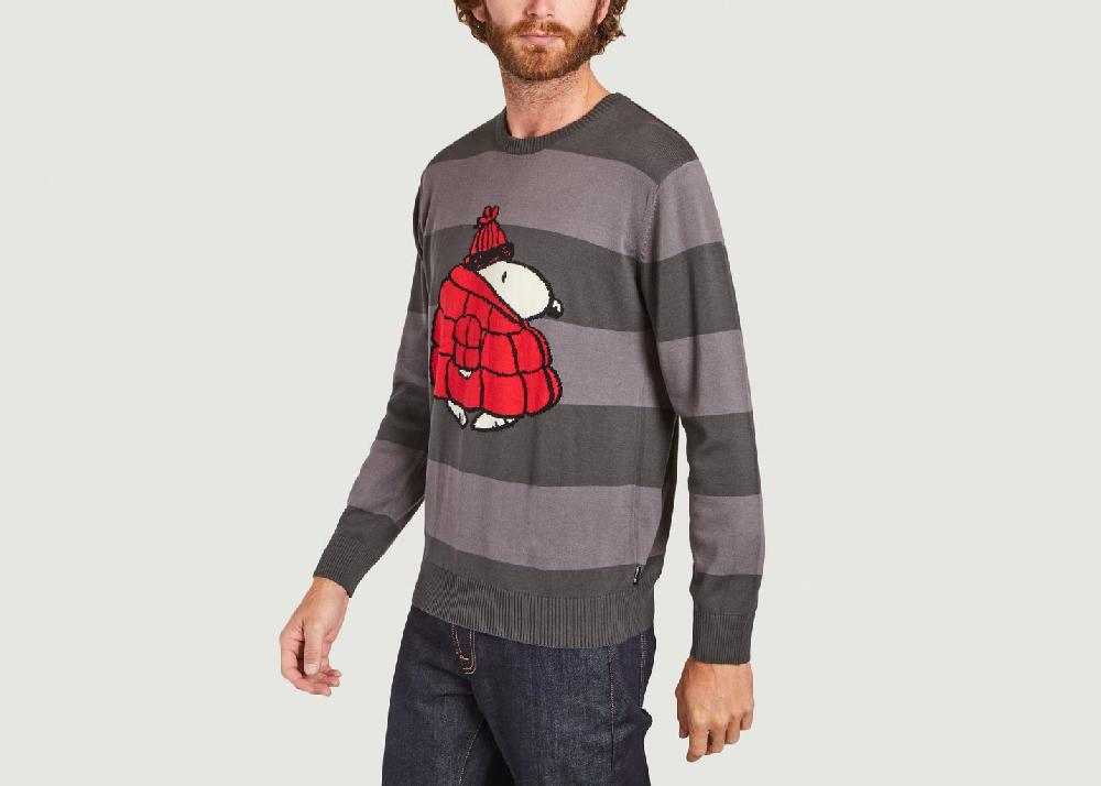 L'exception Pull Mora Snoopy Puffer Dedicated Brand X Snoopy Gris Dedicated Brand