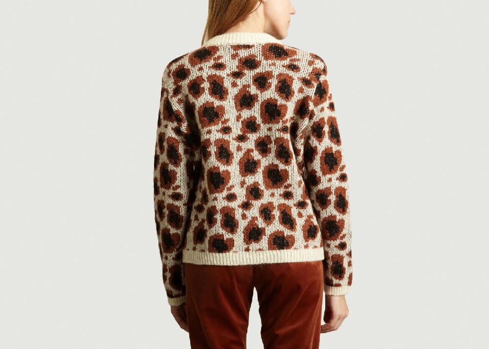 L'exception Pull Motif Fantaisie Praline Marron La Petite Française