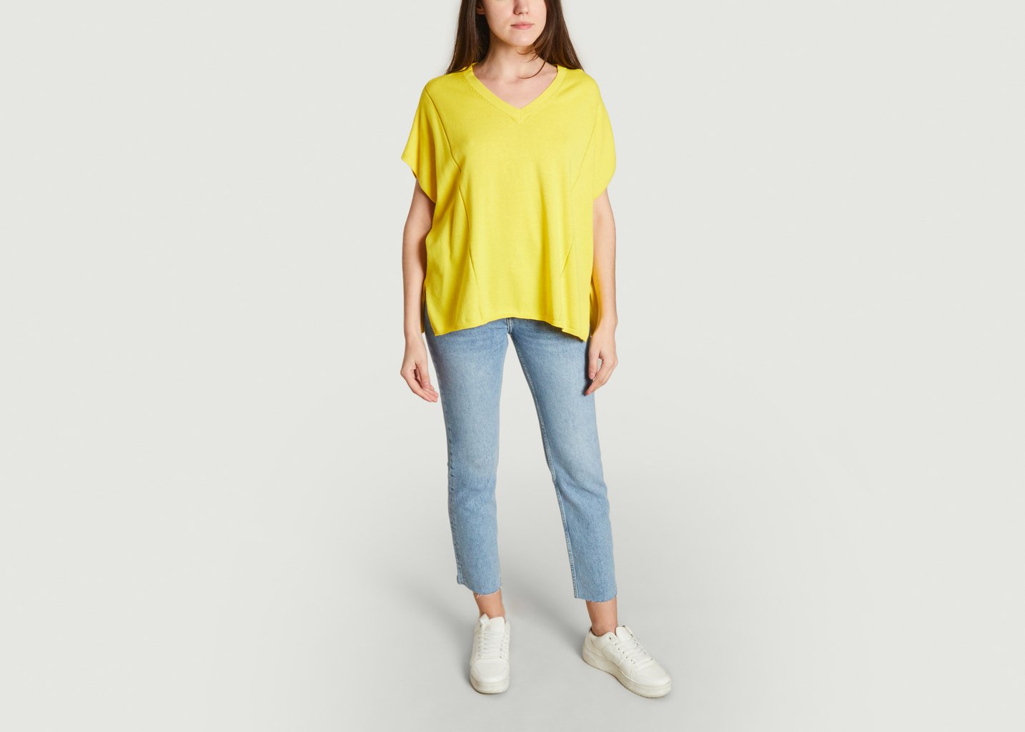 L'exception Pull Poncho Lisandre Jaune Absolut Cashmere