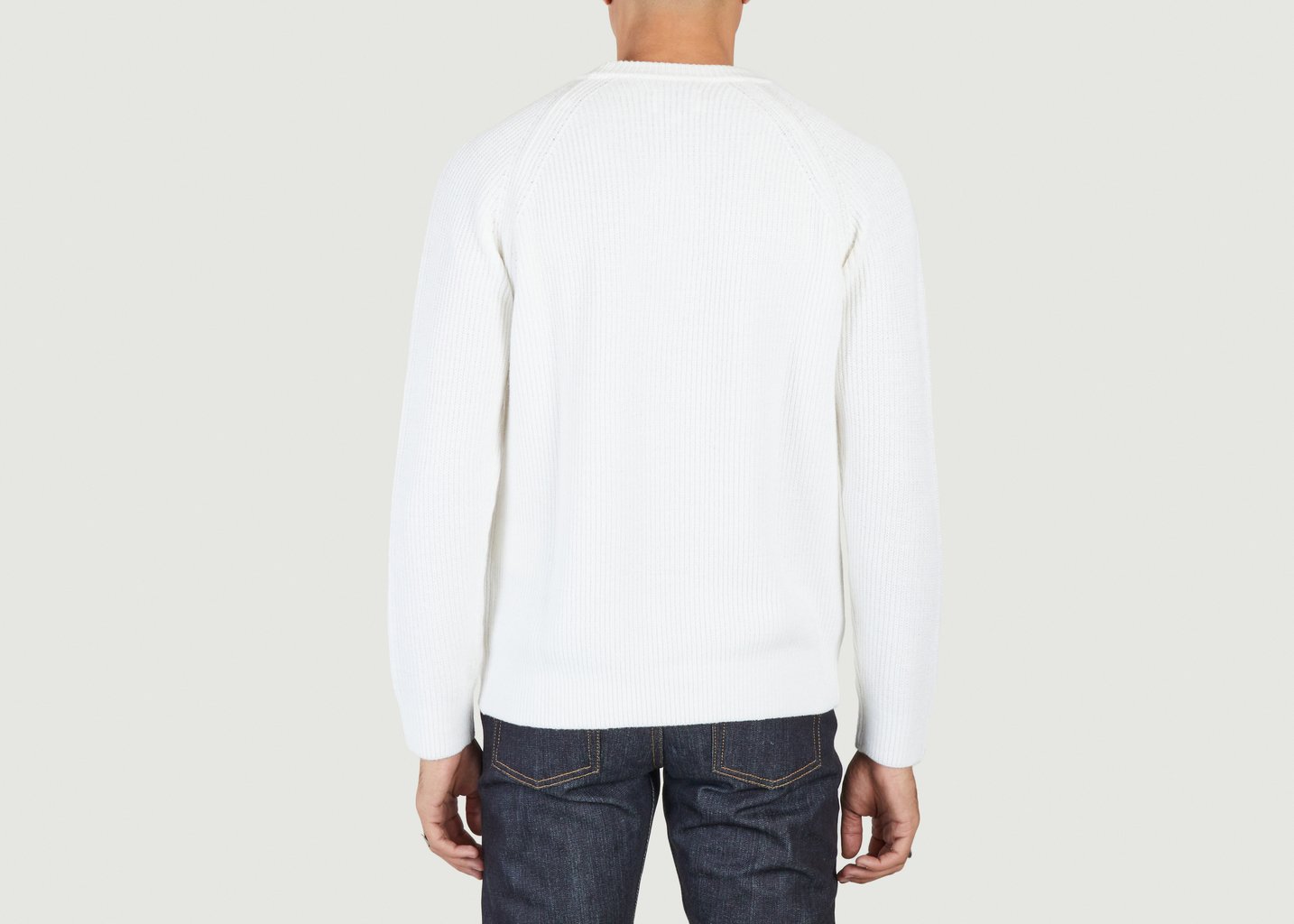 L'exception Pull Roald En Laine Et Coton Ecru Norse Projects