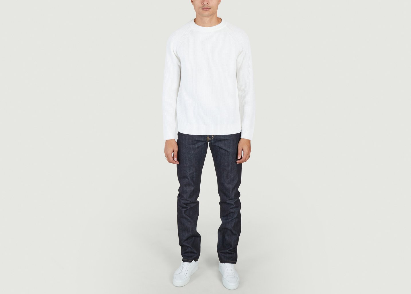 L'exception Pull Roald En Laine Et Coton Ecru Norse Projects