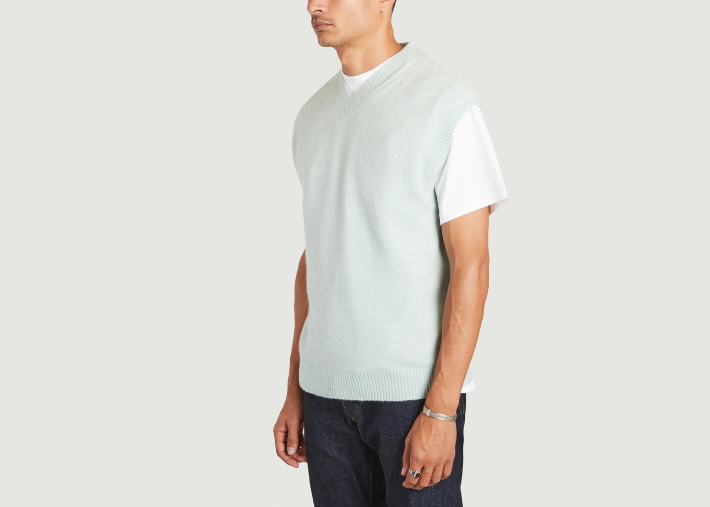 L'exception Pull Sans Manche V Neck 6501 Menthe No Nationality 07