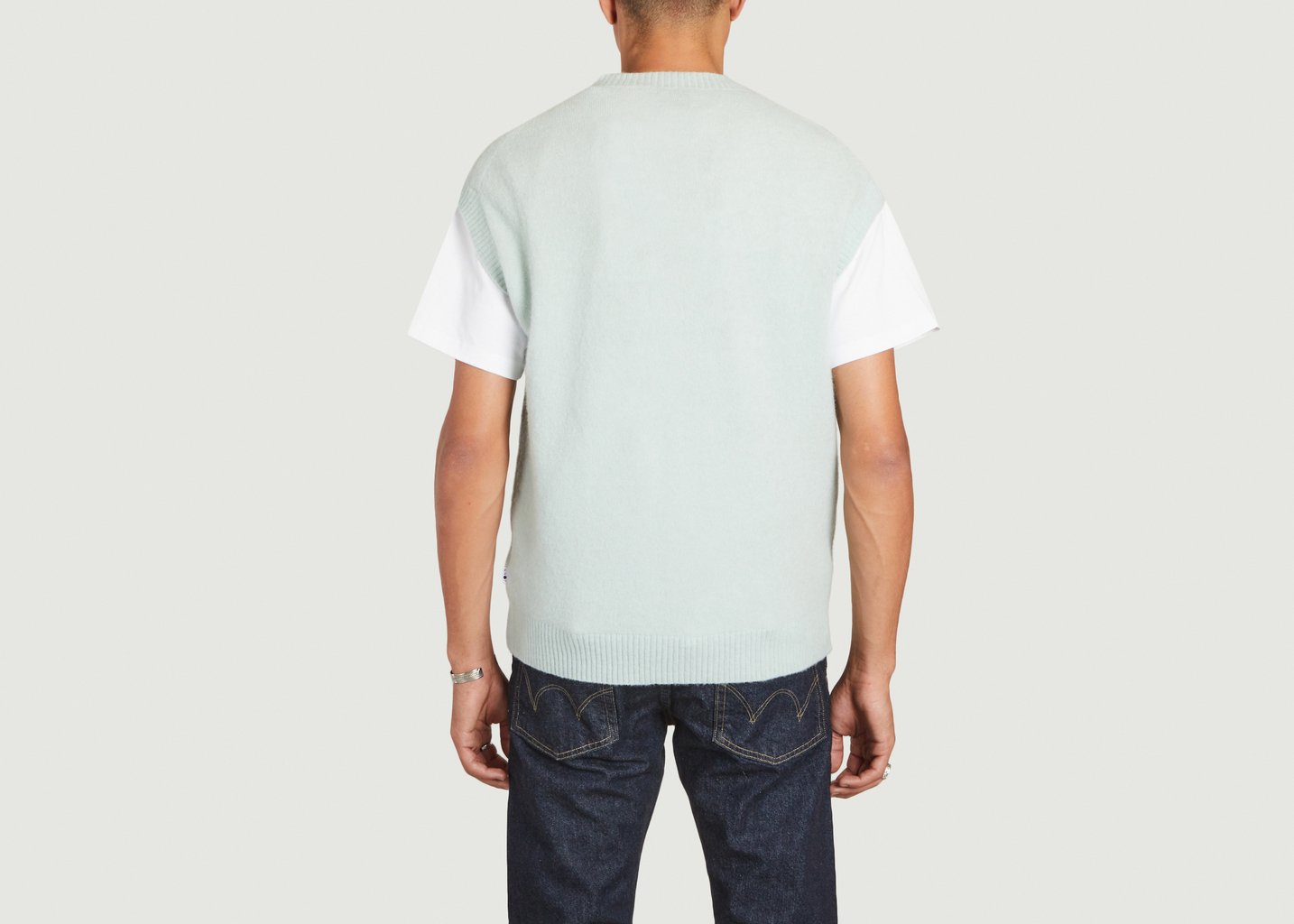 L'exception Pull Sans Manche V Neck 6501 Menthe No Nationality 07