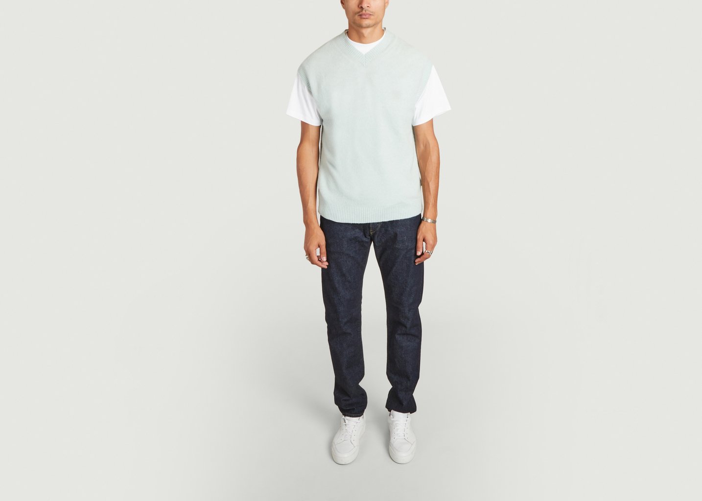 L'exception Pull Sans Manche V Neck 6501 Menthe No Nationality 07