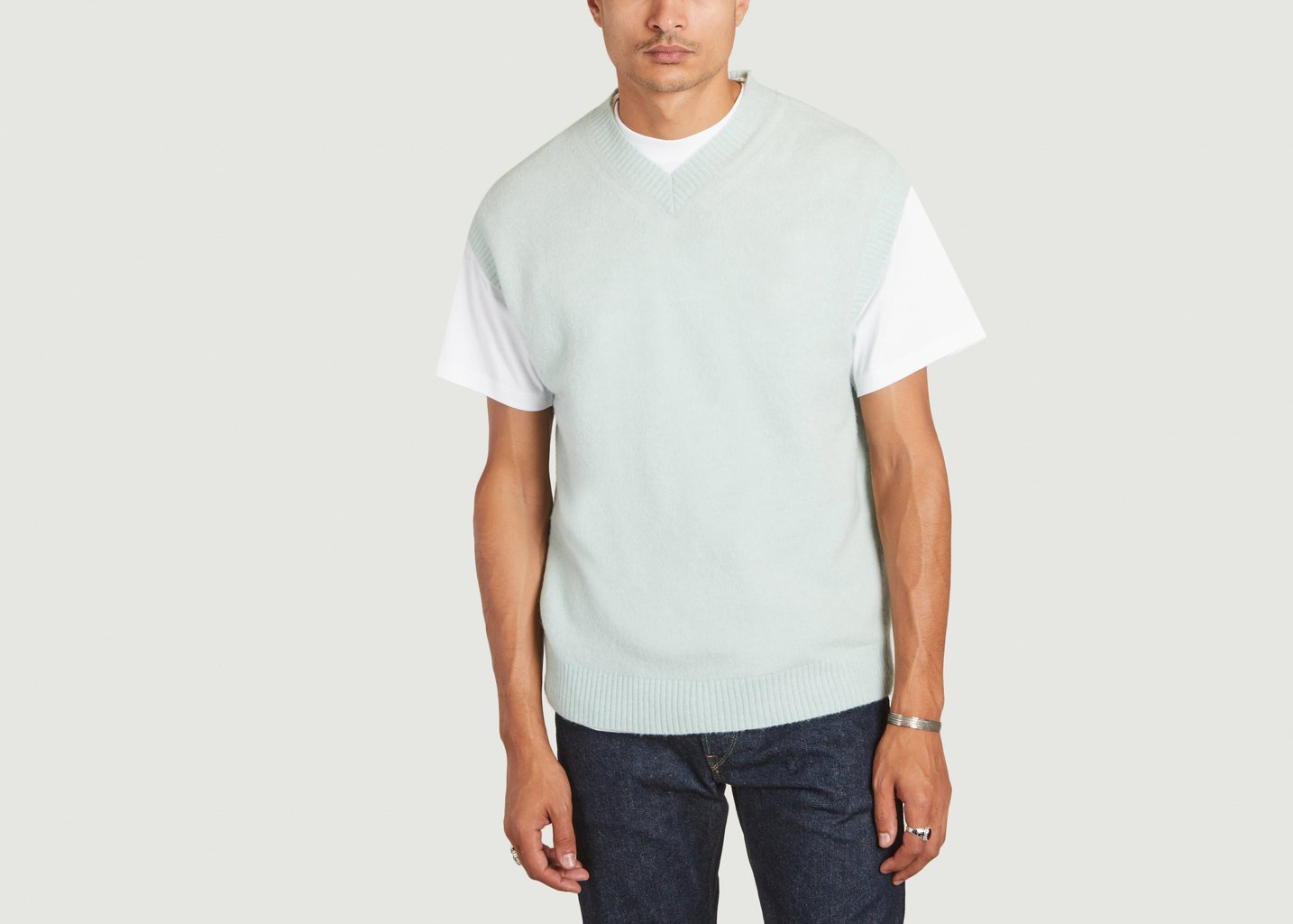 l'exception Pull sans manche V neck 6501 Menthe No Nationality 07