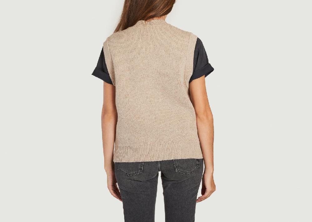 L'exception Pull Sans Manches Flower Boner Beige Carne Bollente
