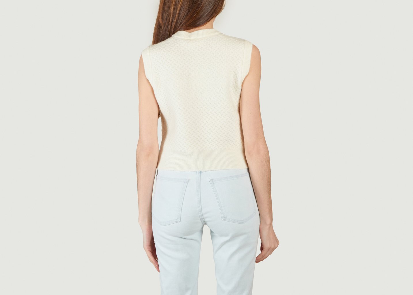 L'exception Pull Sans Manches Reunited Cable Vest Ecru Axel Arigato