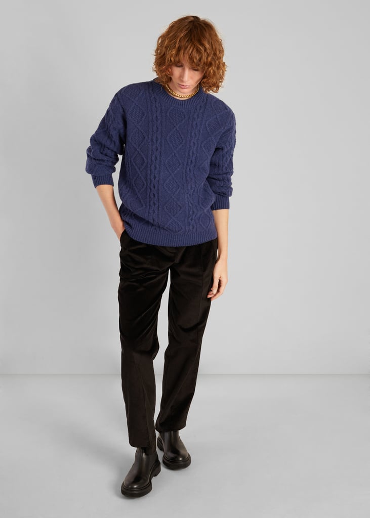 L'exception Pull Torsadé En Laine Recyclée Bleu Marine L'Exception Paris