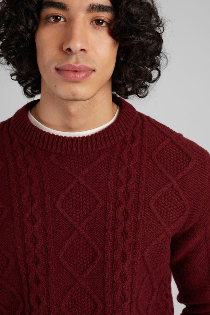 L'exception Pull Torsadé En Laine Recyclée Rouge Foncé L'Exception Paris