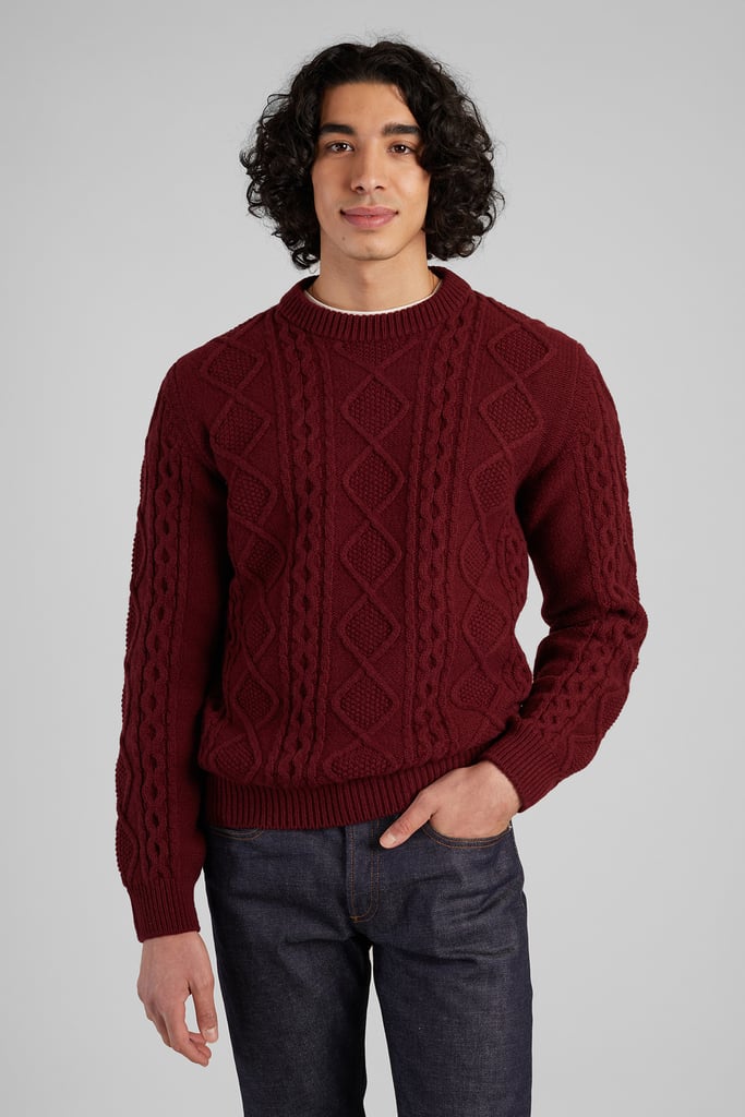 l'exception Pull torsadé en laine recyclée Rouge Foncé L'Exception Paris