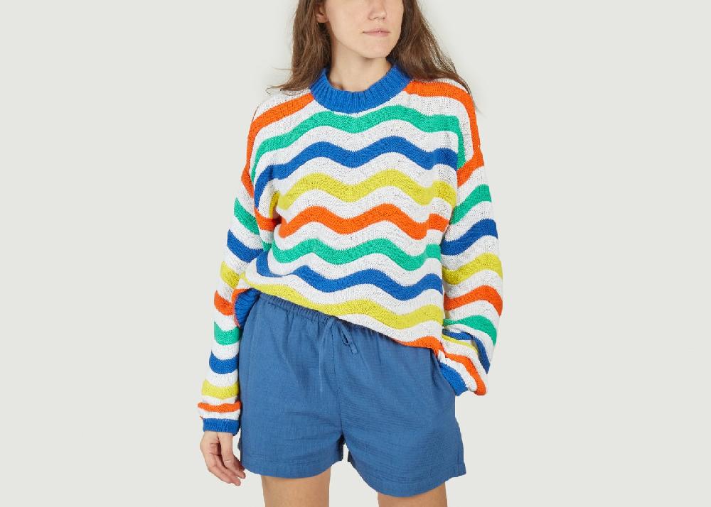 l'exception Pullover Tricoté JO Multicolore Thinking Mu