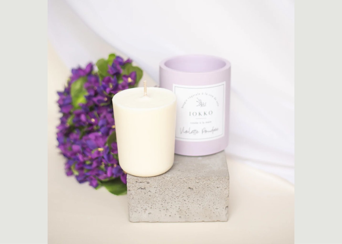 l'exception Recharge de cire Violette Poudrée Mauve Iokko