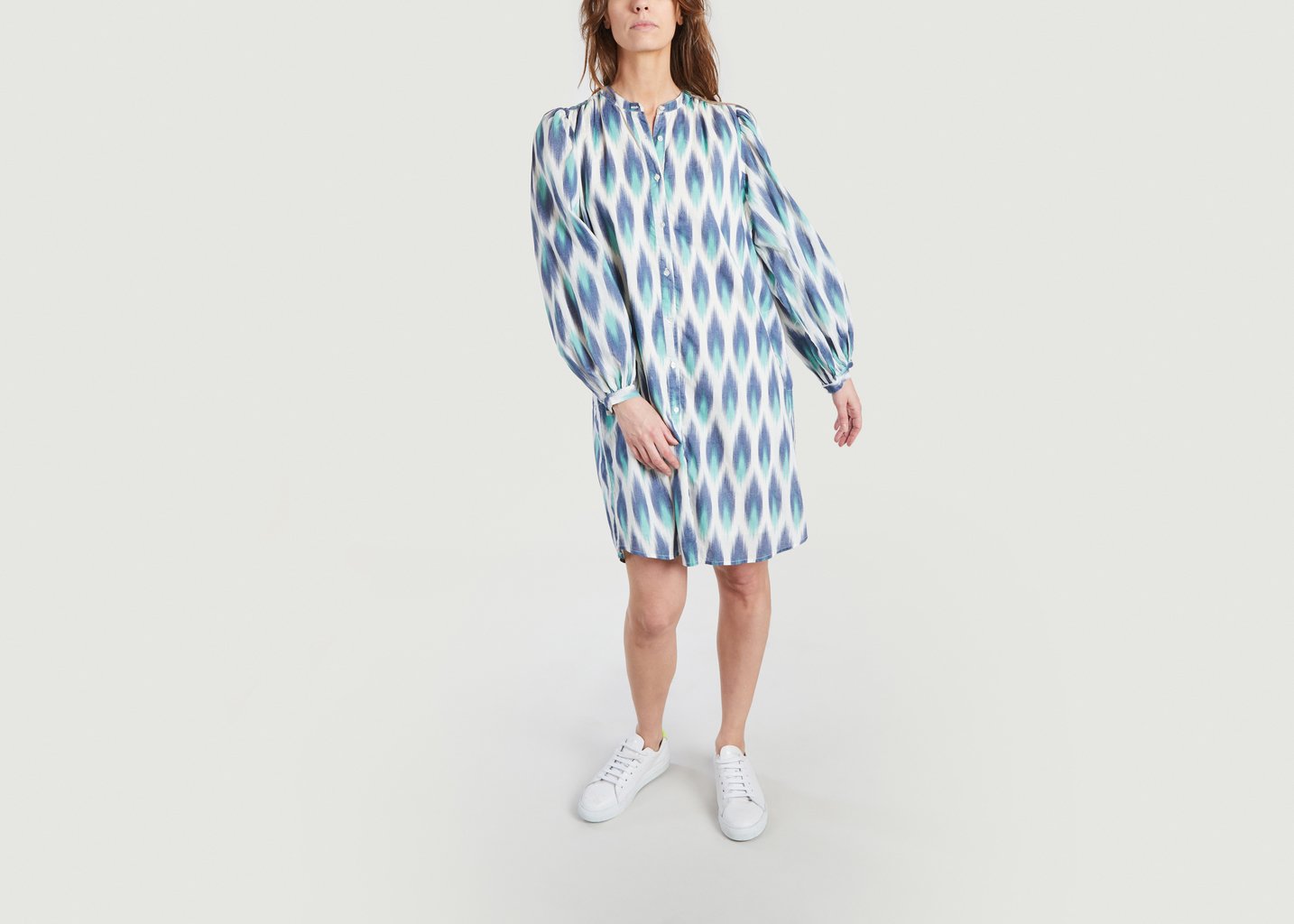 L'exception Robe Ample Imprimé Ikat Ready Bleu Hartford