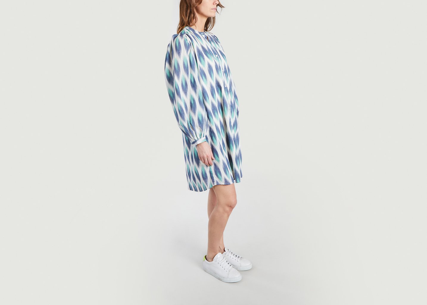 L'exception Robe Ample Imprimé Ikat Ready Bleu Hartford