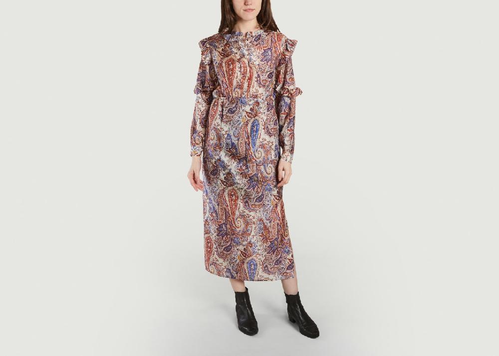 l'exception Robe Arlo Paisley en toile de soie italienne Multicolore Roseanna