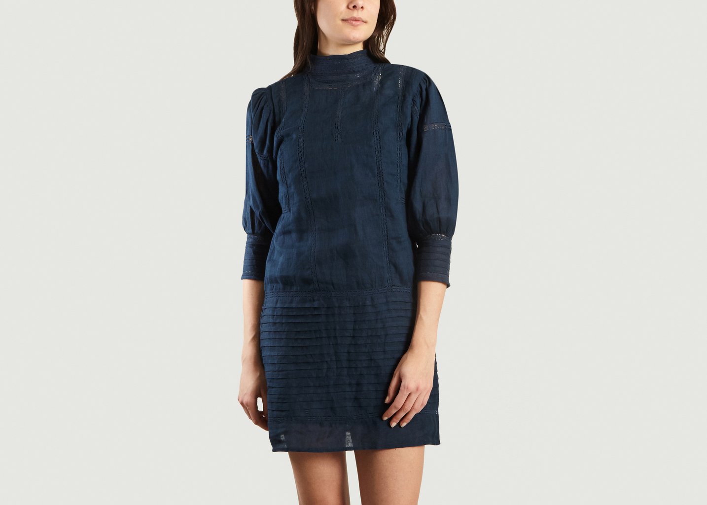 l'exception Robe Bianca Bleu Marine Mes Demoiselles