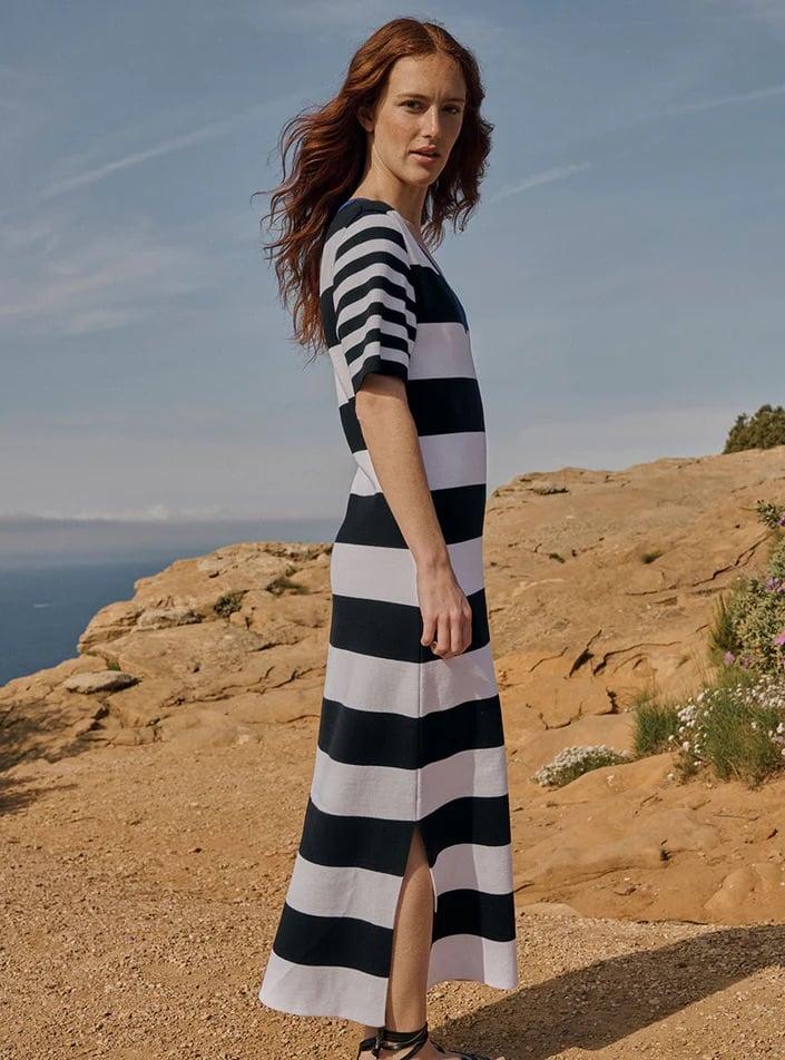 L'exception Robe Blandine Noir Lafrançaise Mailles In France