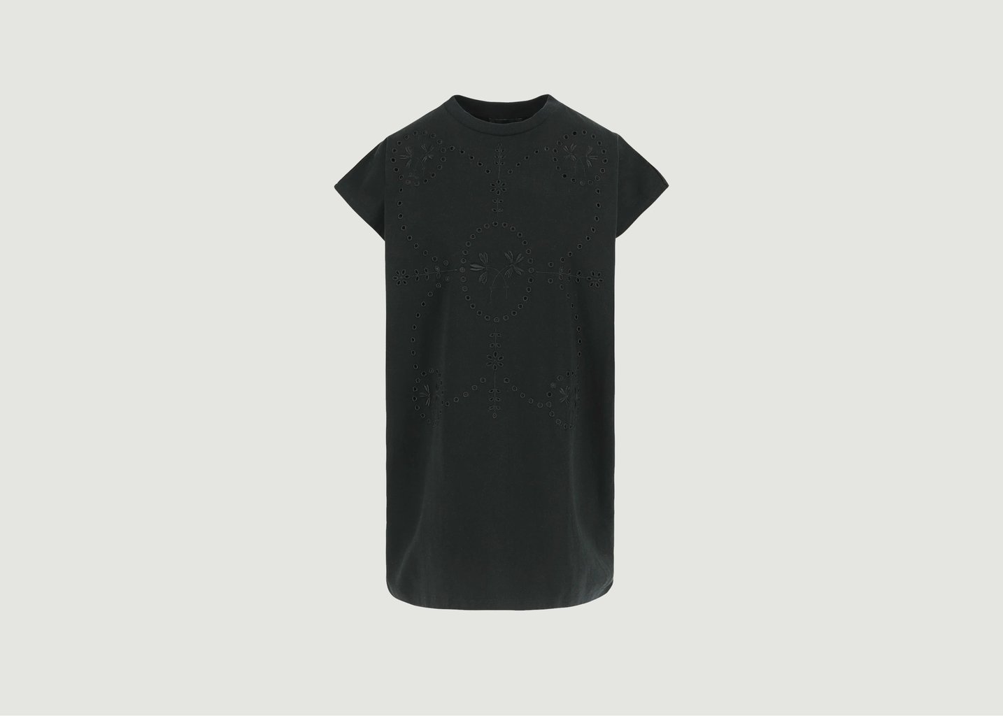 l'exception Robe brodée Tamara Noir Sarah de Saint Hubert