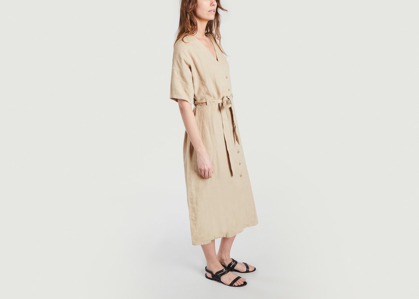 L'exception Robe Ceinturée En Lin India Sable People Tree