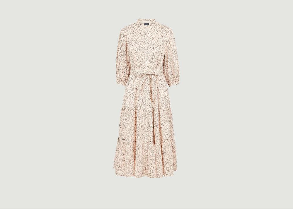 l'exception Robe ceinturée fleurie à volants coton Imprimé Polo Ralph Lauren