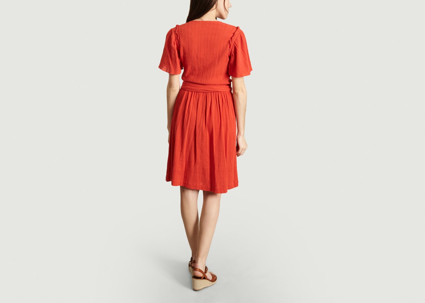 L'exception Robe Ceinturée Manches Courtes Velha Corail Sessùn