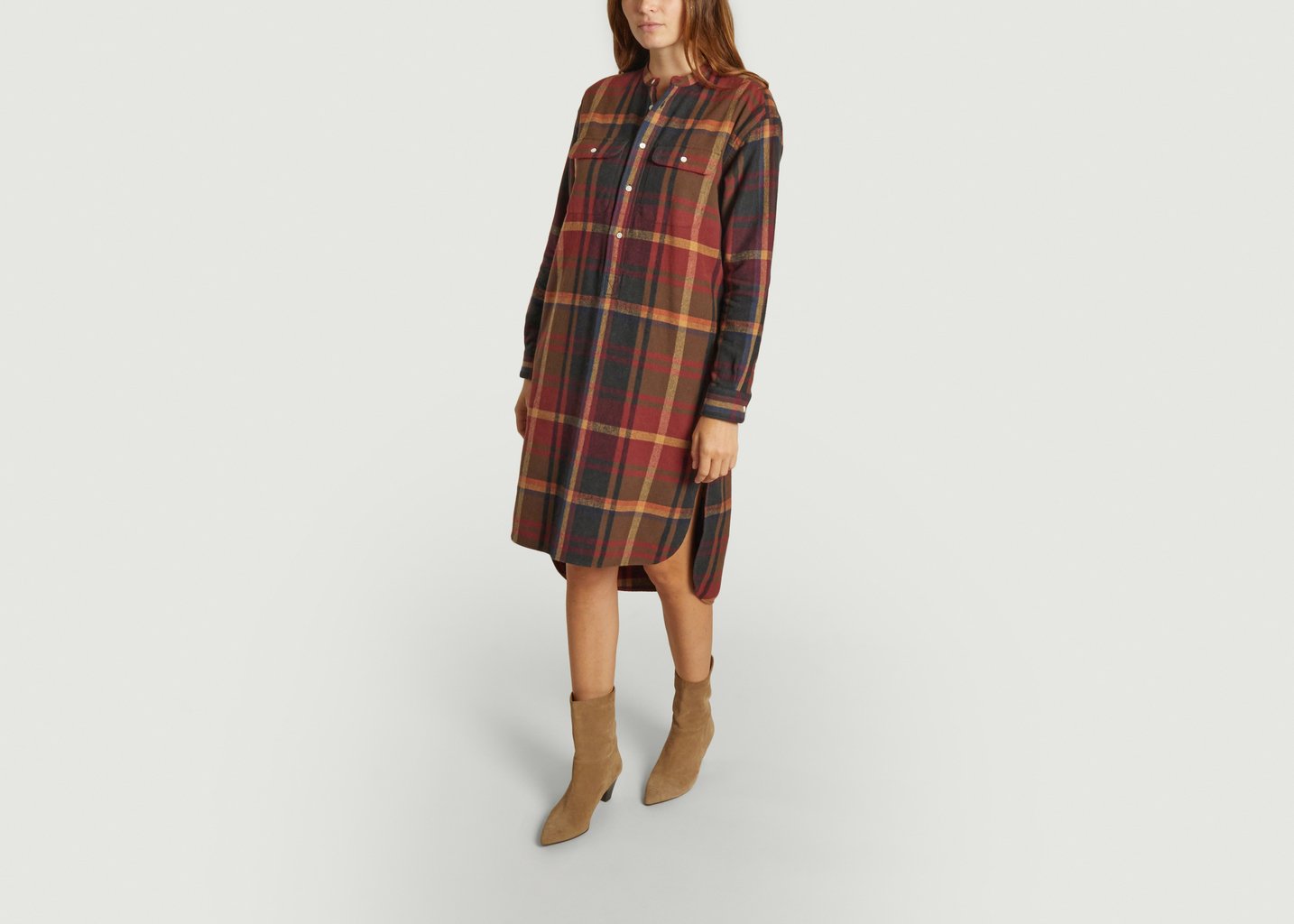 L'exception Robe Chemise à Carreaux Imprimé Polo Ralph Lauren