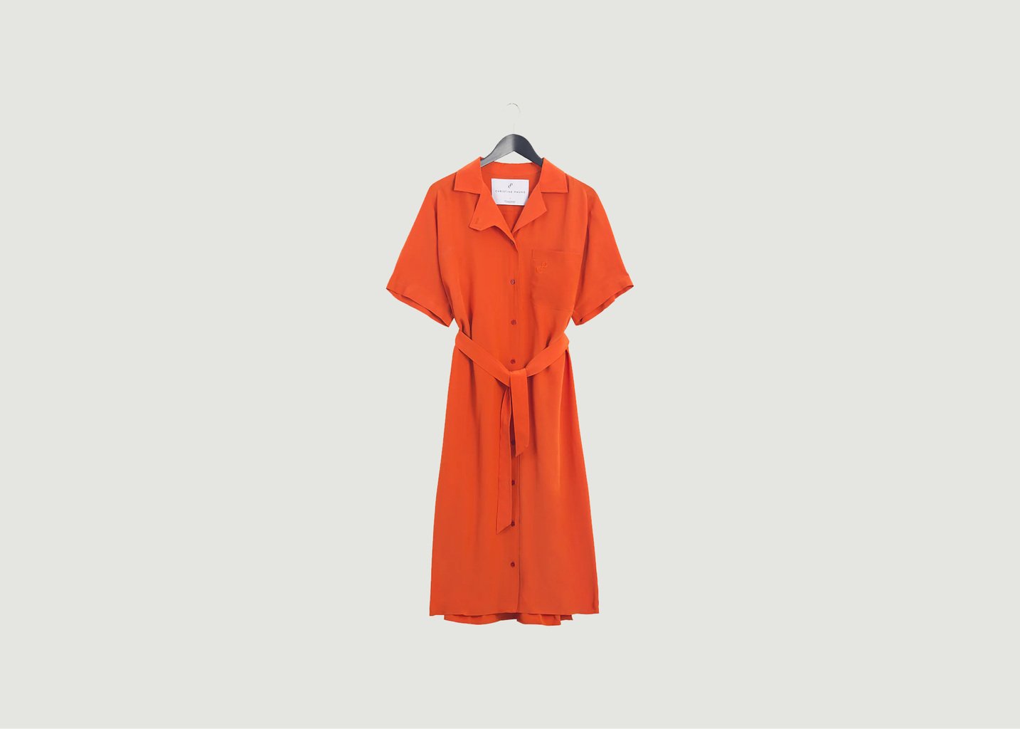 l'exception Robe Chemise Delta Orange Christine Phung