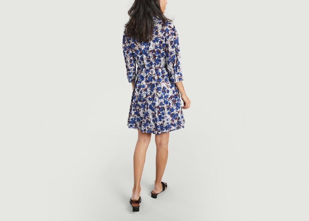 L'exception Robe Chemise Imprimé Fantaisie Clotil Bleu Suncoo