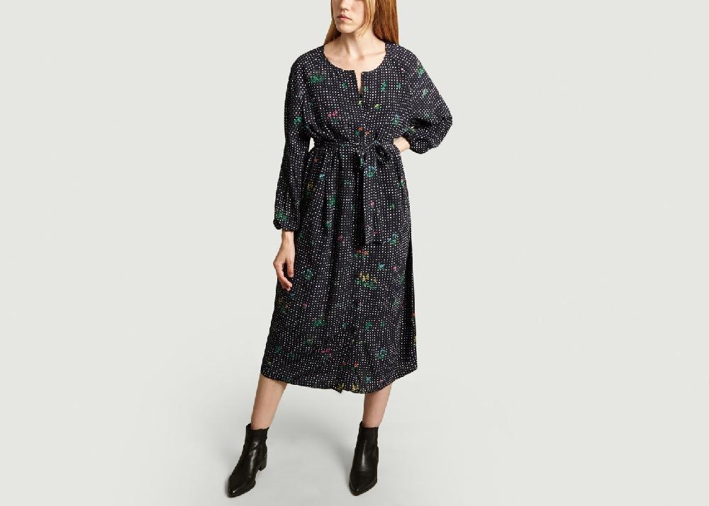 l'exception Robe Chemise Imprimée Bleu Marine Essentiel Antwerp